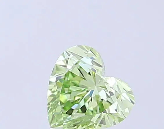 0.55ct Heart Lab Grown Diamond (Colour Fancy Vivid Green, Clarity VVS2, IGI Certified)