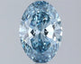 1.32ct Oval Lab Grown Diamond (Colour Fancy Vivid Blue, Clarity VS1, IGI Certified)