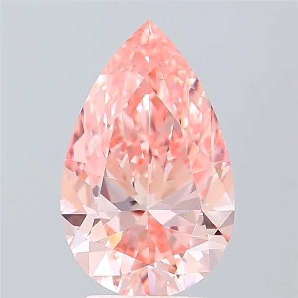 3.02ct Pear Lab Grown Diamond (Colour Fancy Vivid Pink, Clarity VS1, IGI Certified)