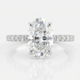 ANILLO COMPROMISO ORO BLANCO 18K DIAMANTE LAB 3CT FABRICADO A MANO EN NUESTRO TALLER DE JOYERIA DE BARCELONA.