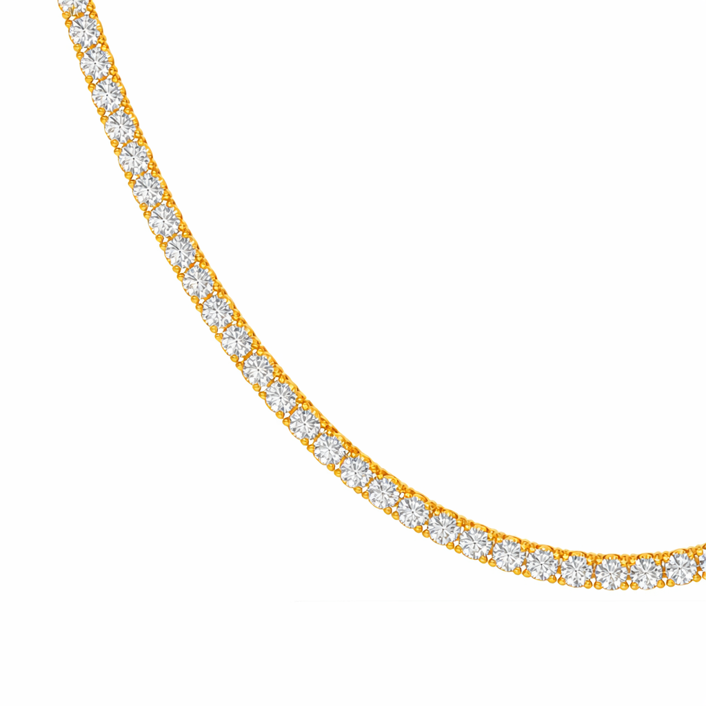 Collar Rivière de Diamantes 3 mm en Oro Amarillo 18K