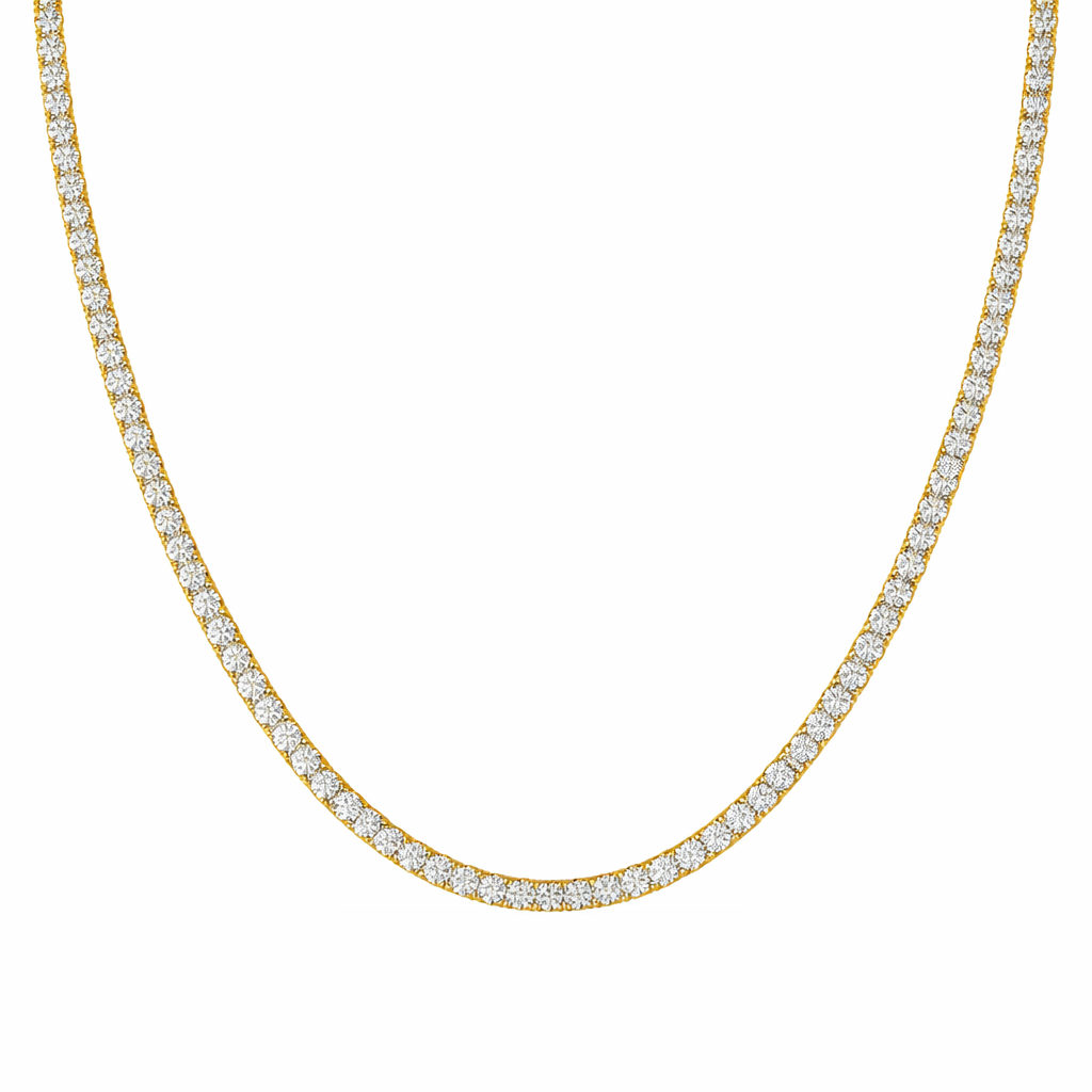 Collar Rivière de Diamantes 3 mm en Oro Amarillo 18K