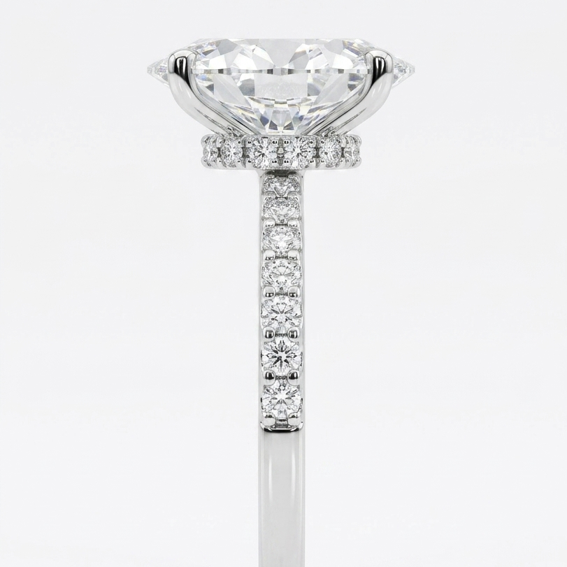 Anillo Compromiso "ICON OVAL" Oro 18k Diamante Lab. Grown 3ct IGI