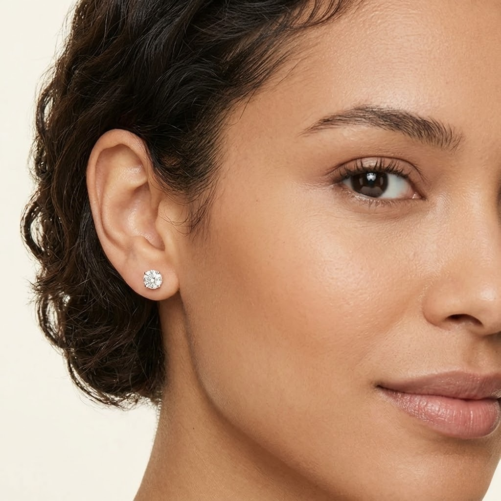 Pendientes de Diamantes Lab Grown en Oro Amarillo 18K Talla Brillante