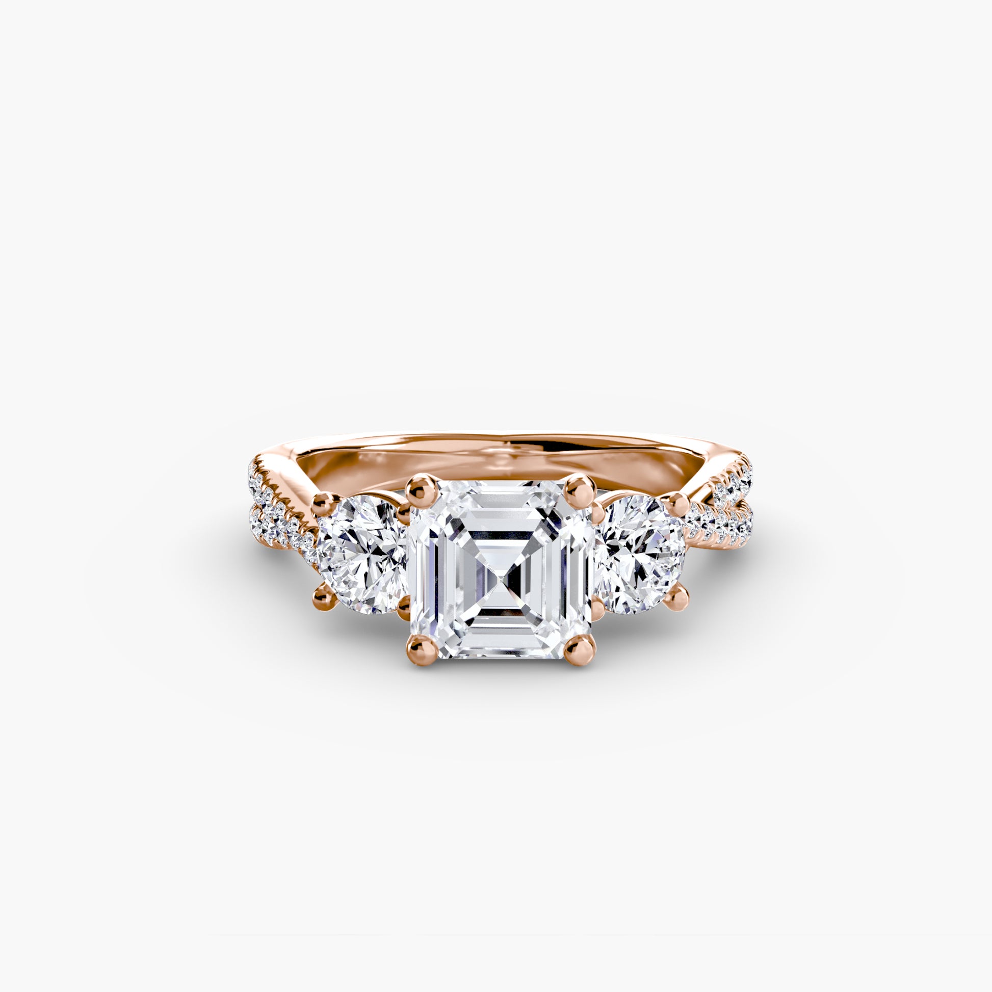 Tres Piedras con Pavé Twisted