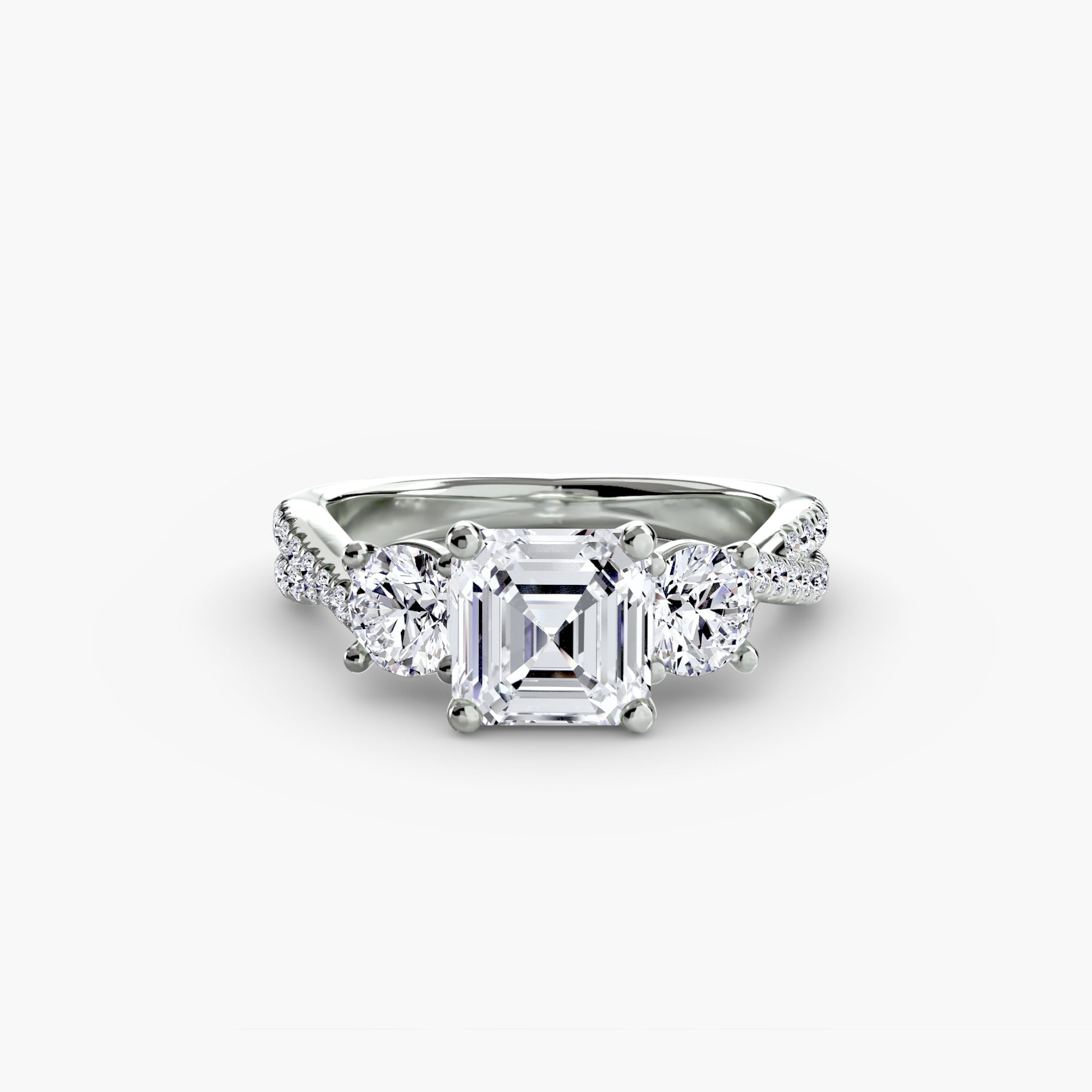 Tres Piedras con Pavé Twisted