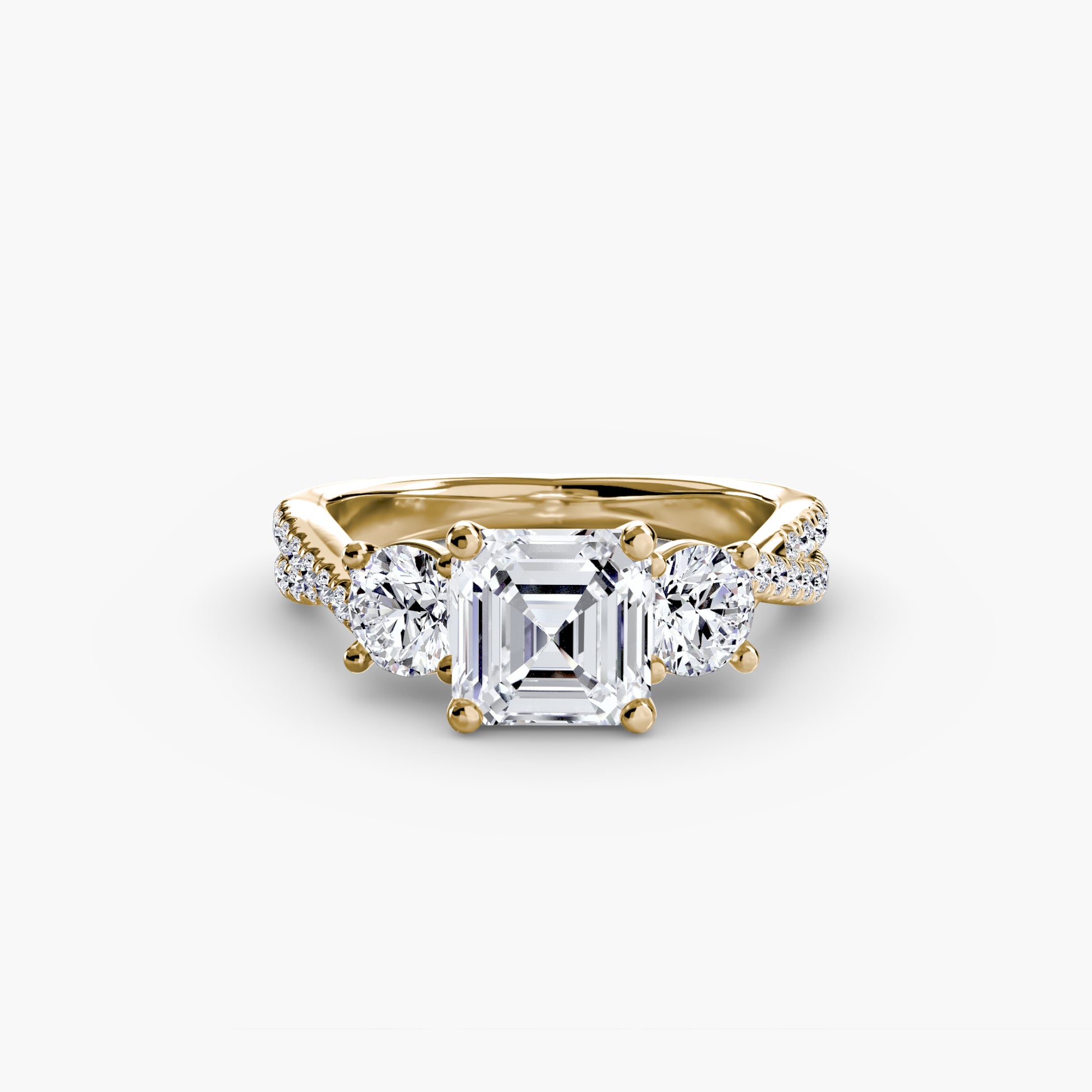 Tres Piedras con Pavé Twisted