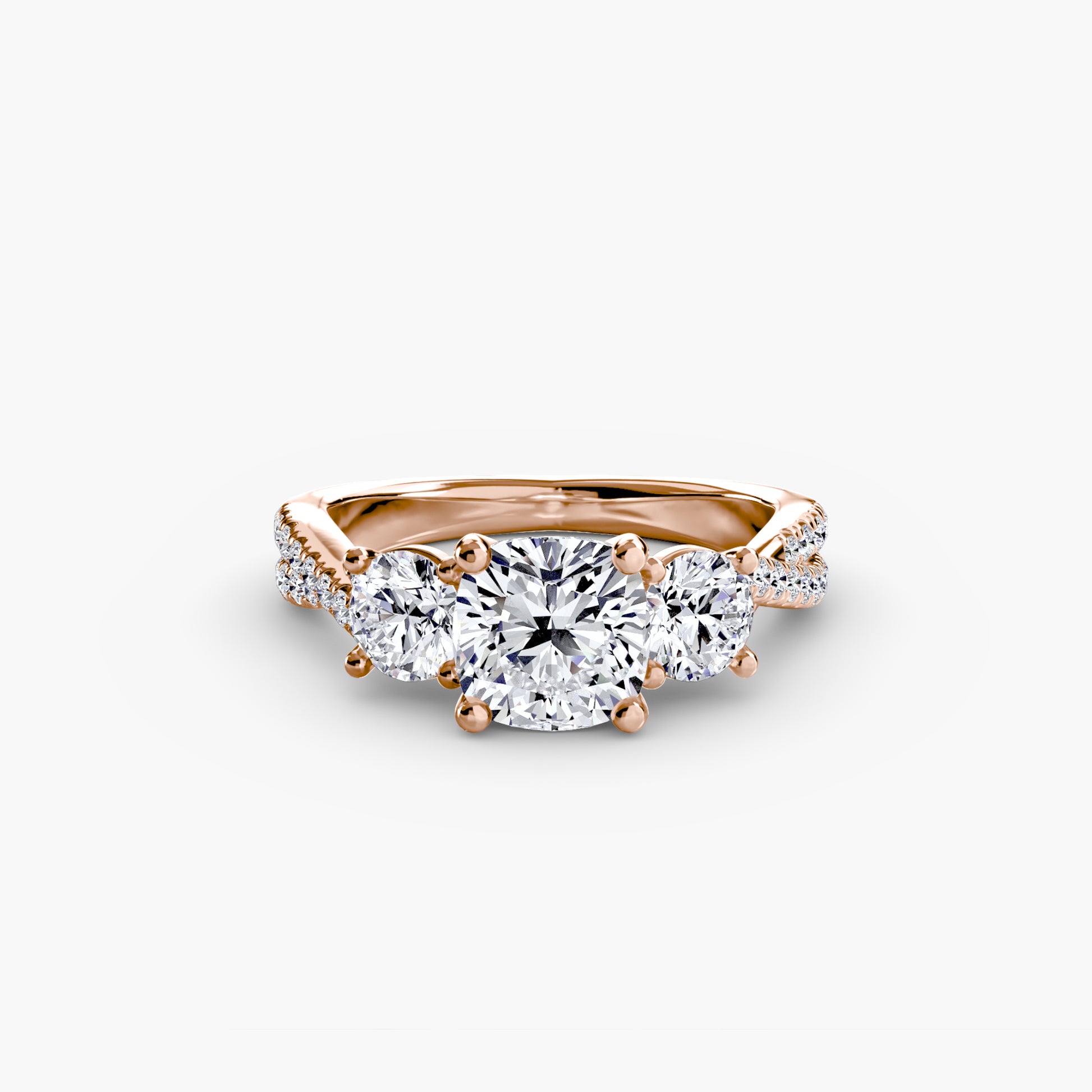 Tres Piedras con Pavé Twisted