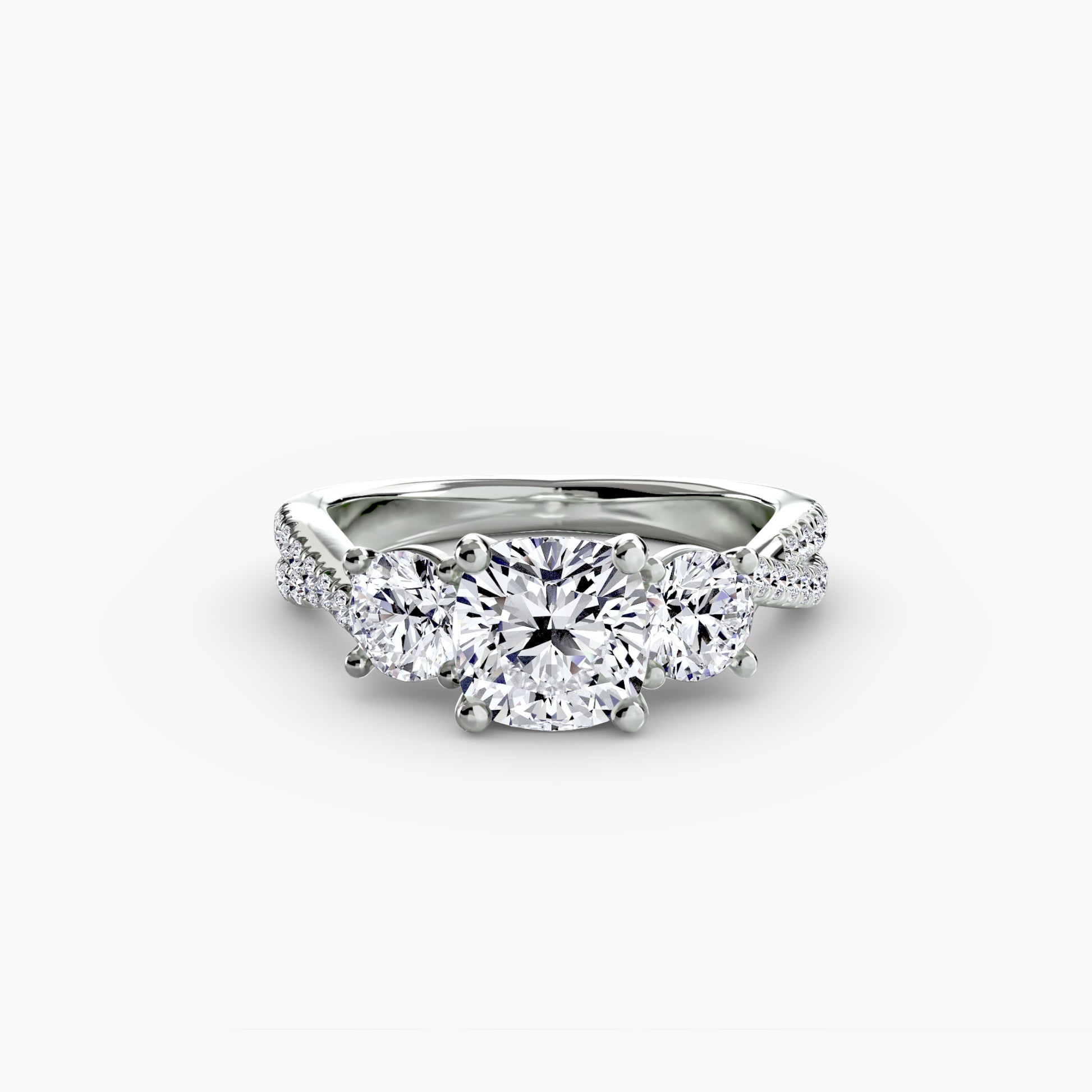 Tres Piedras con Pavé Twisted