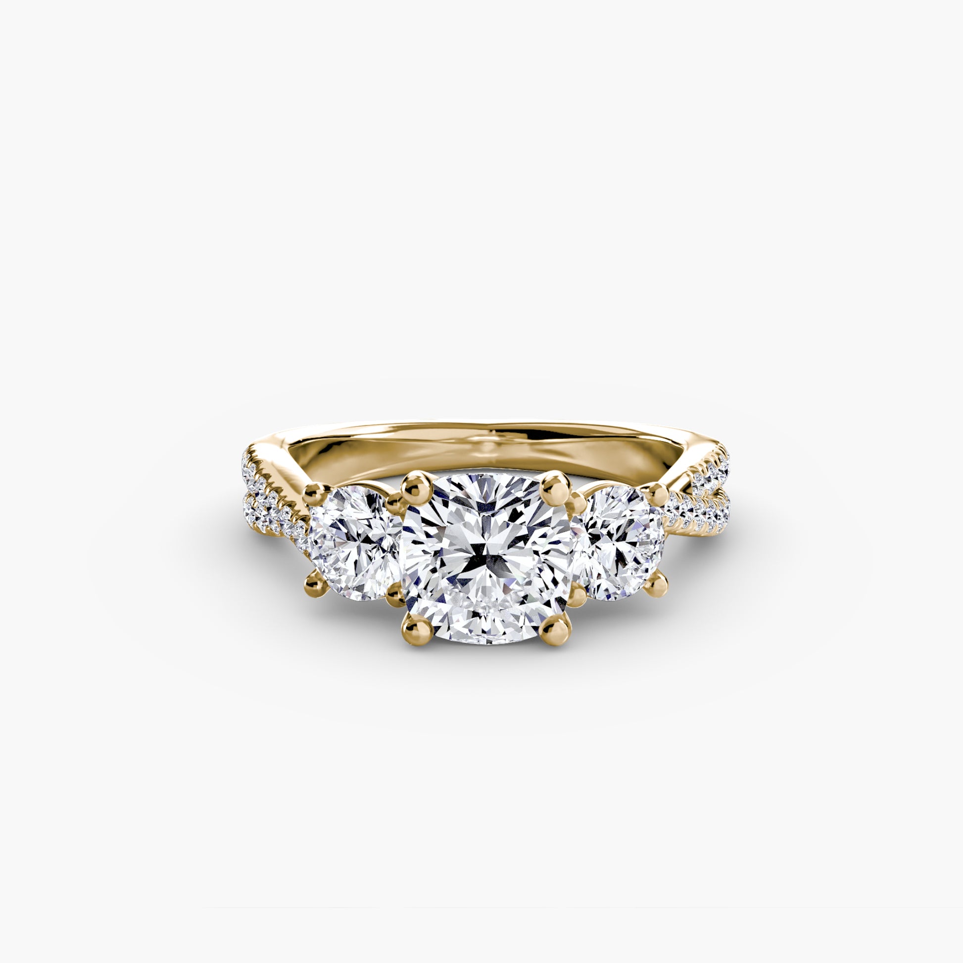 Tres Piedras con Pavé Twisted