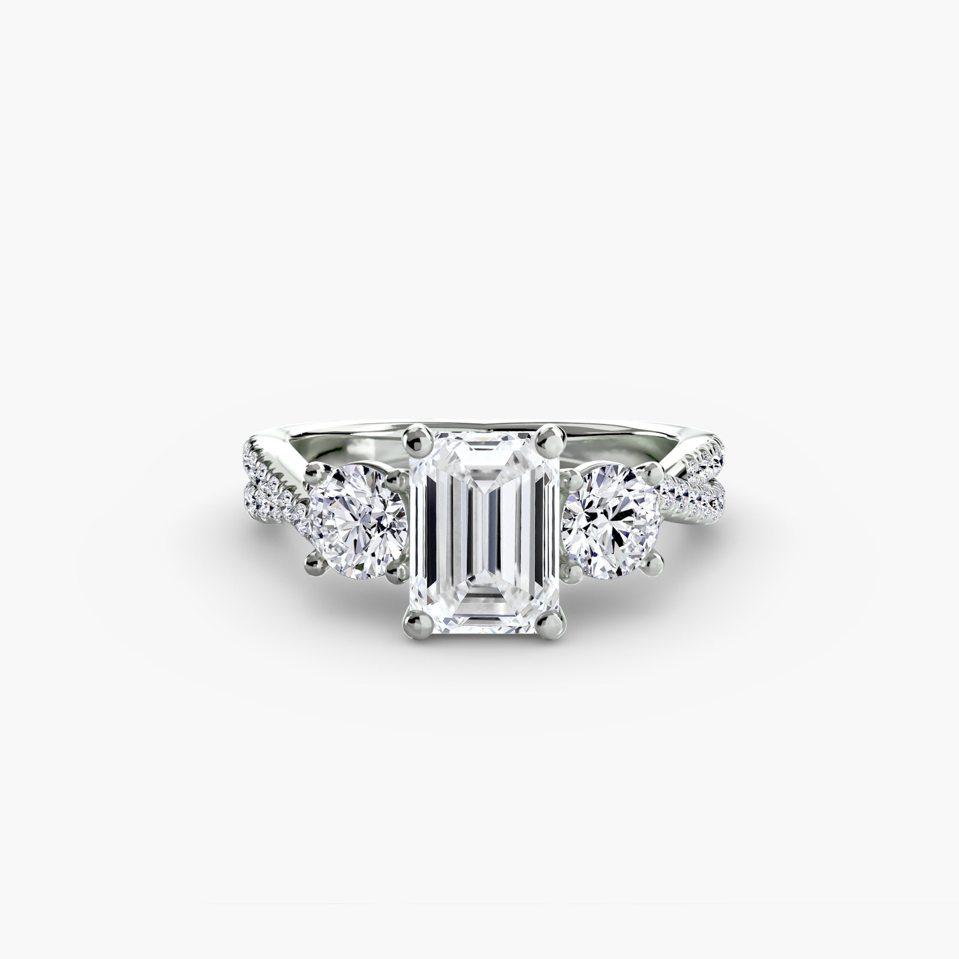 Tres Piedras con Pavé Twisted