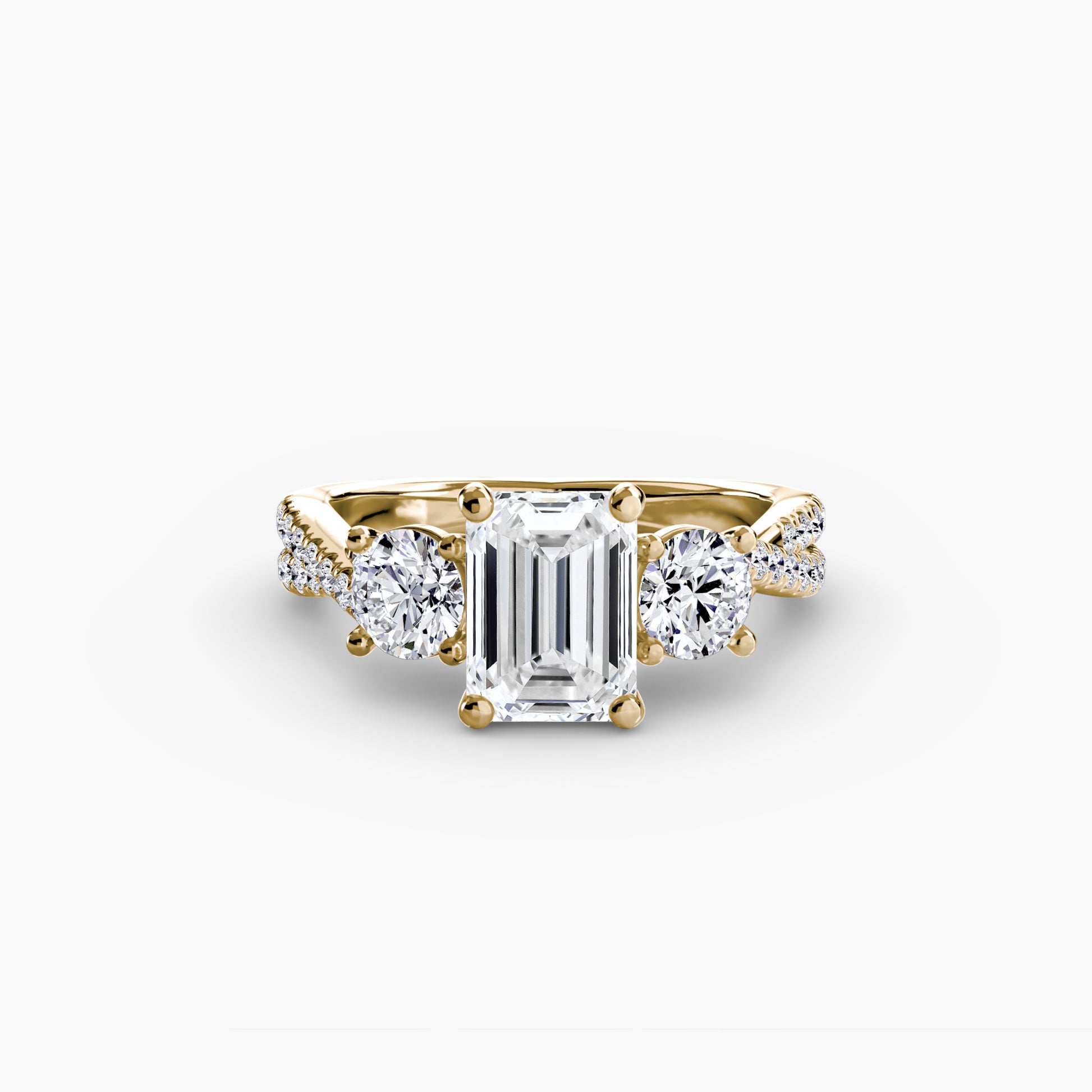 Tres Piedras con Pavé Twisted