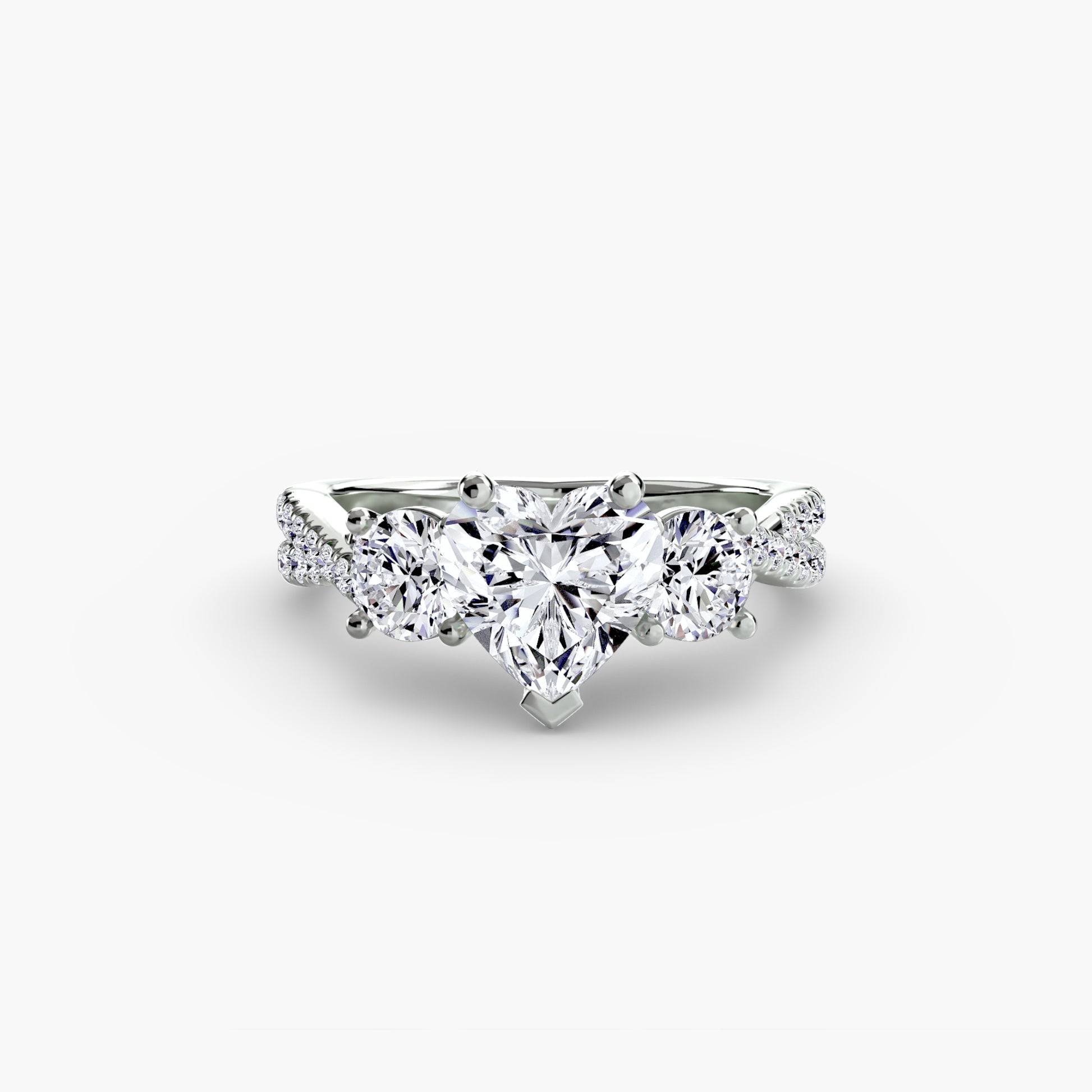 Tres Piedras con Pavé Twisted