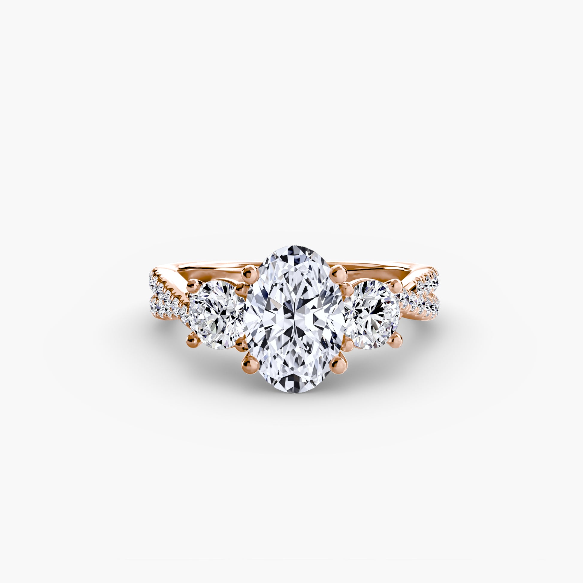 Tres Piedras con Pavé Twisted