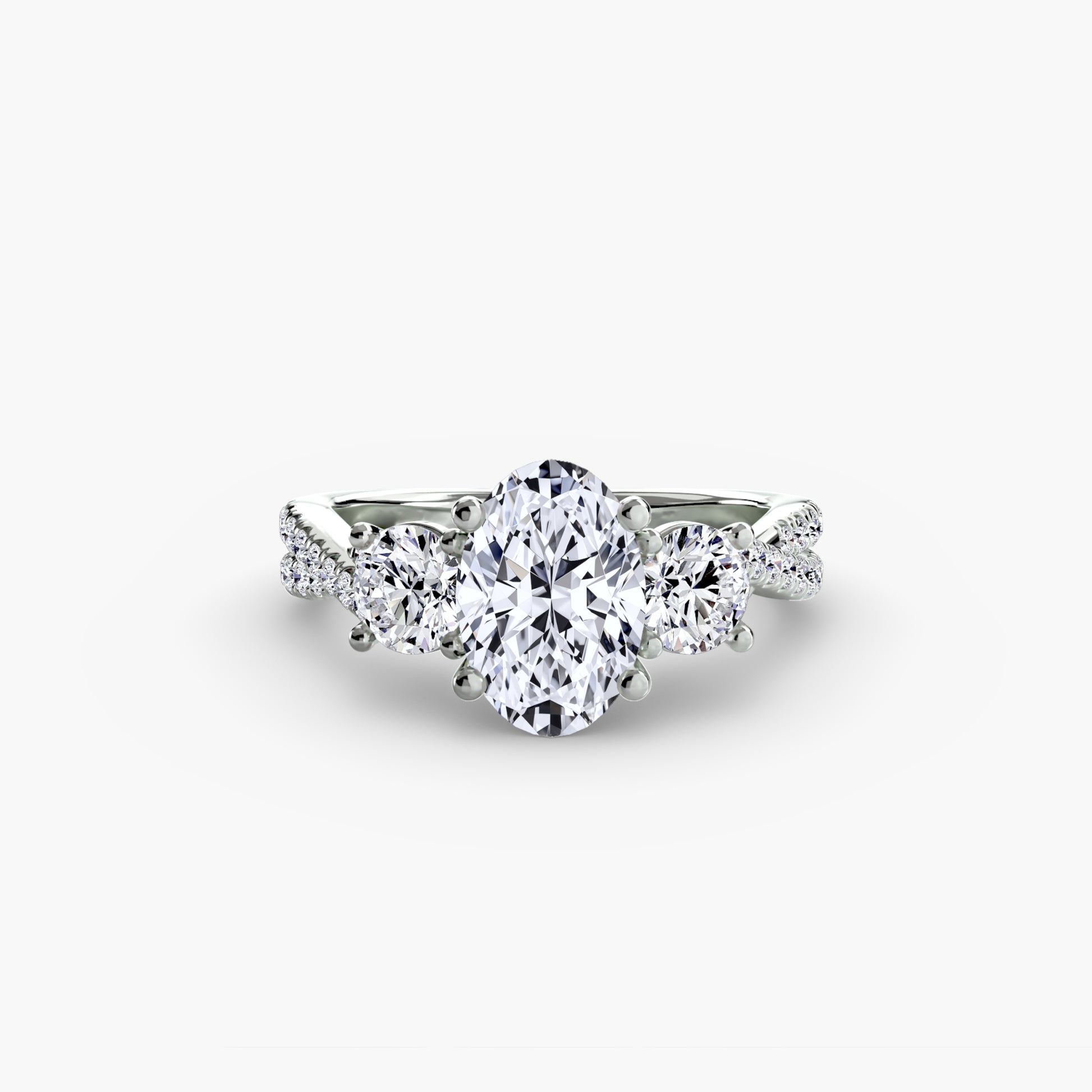 Tres Piedras con Pavé Twisted