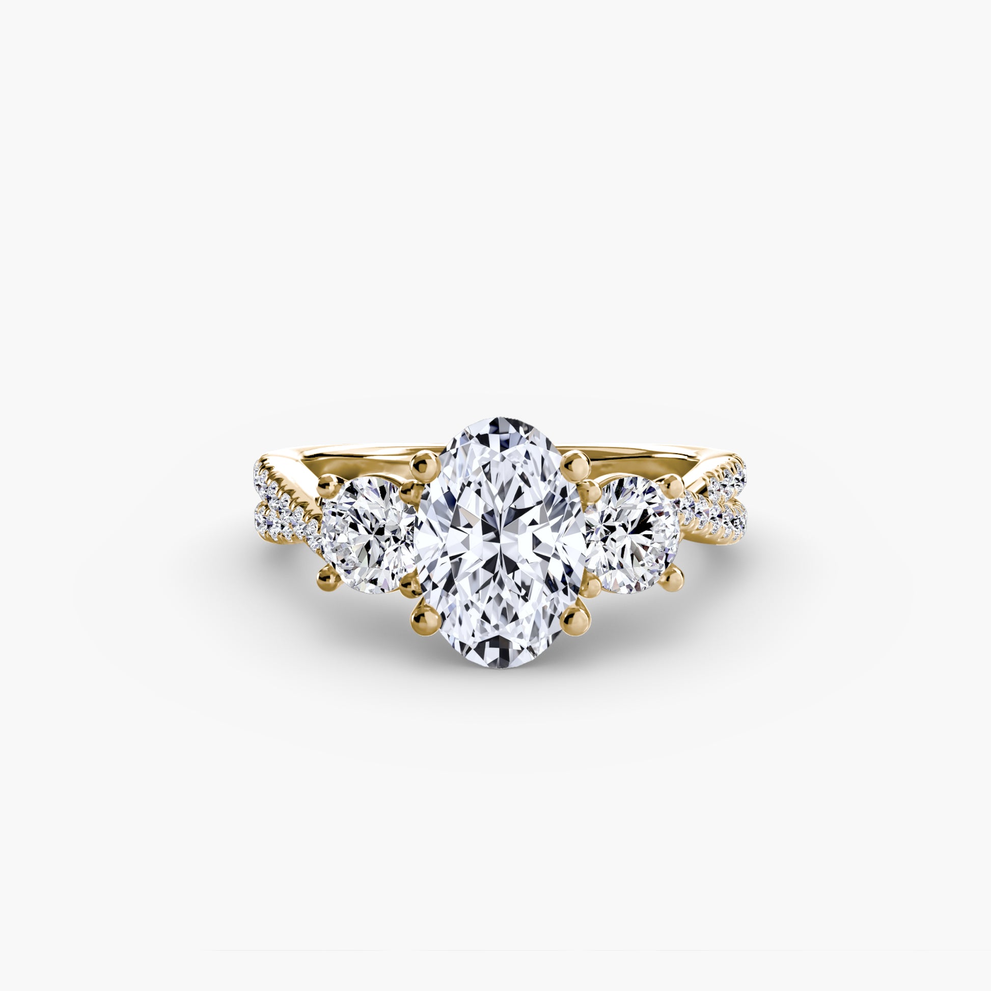 Tres Piedras con Pavé Twisted