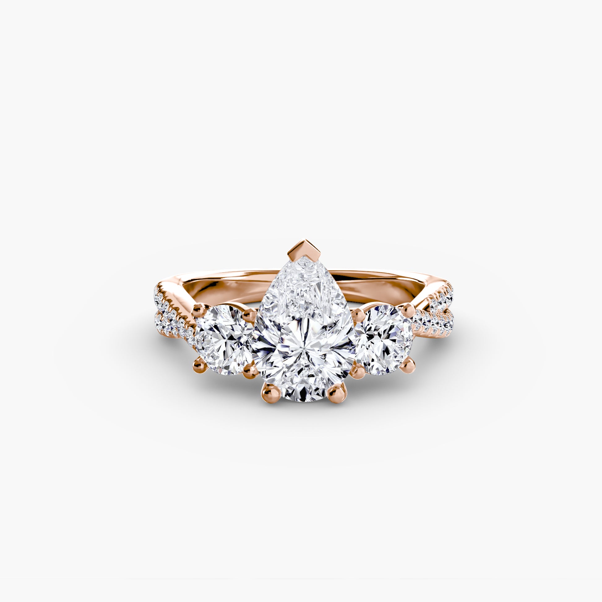 Tres Piedras con Pavé Twisted