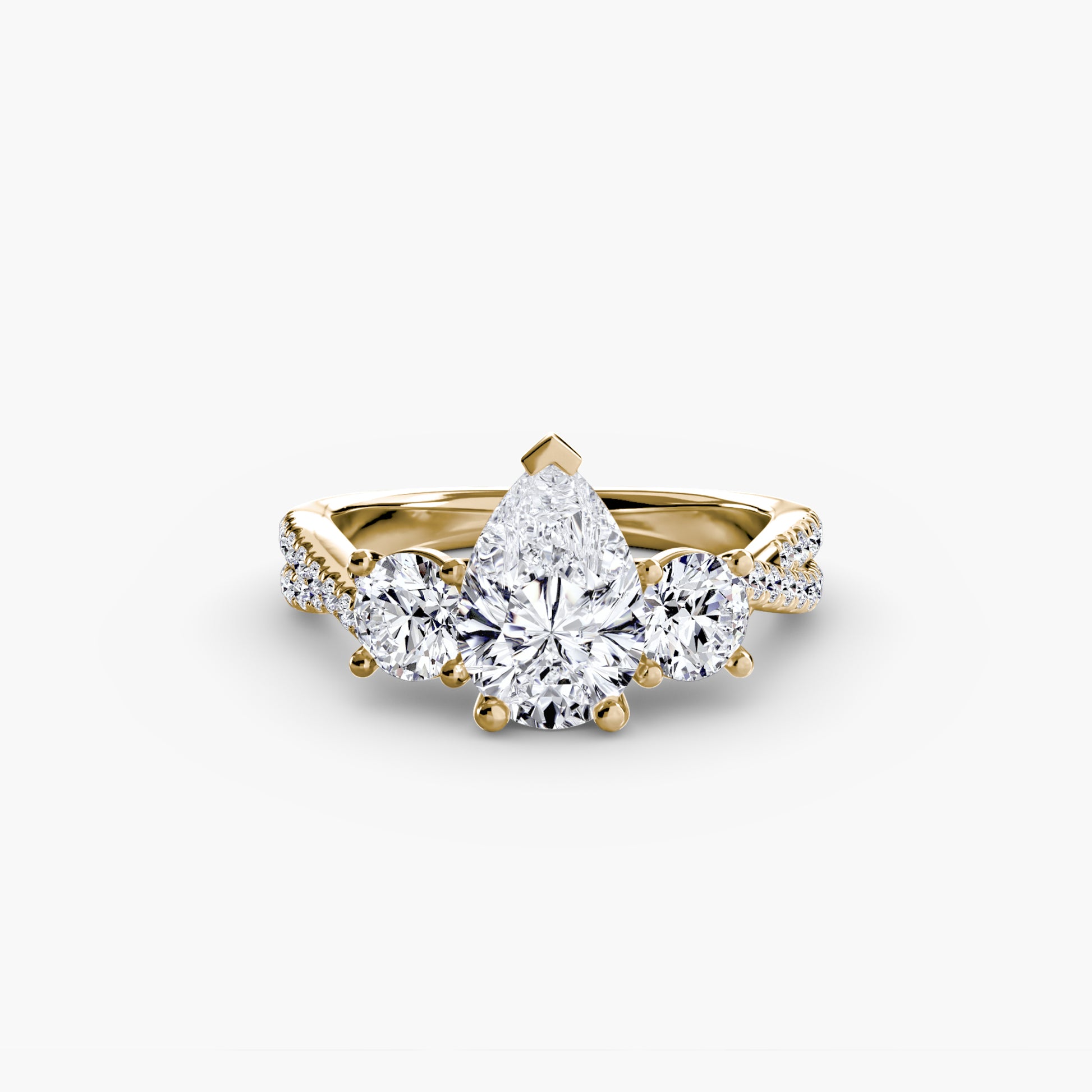 Tres Piedras con Pavé Twisted