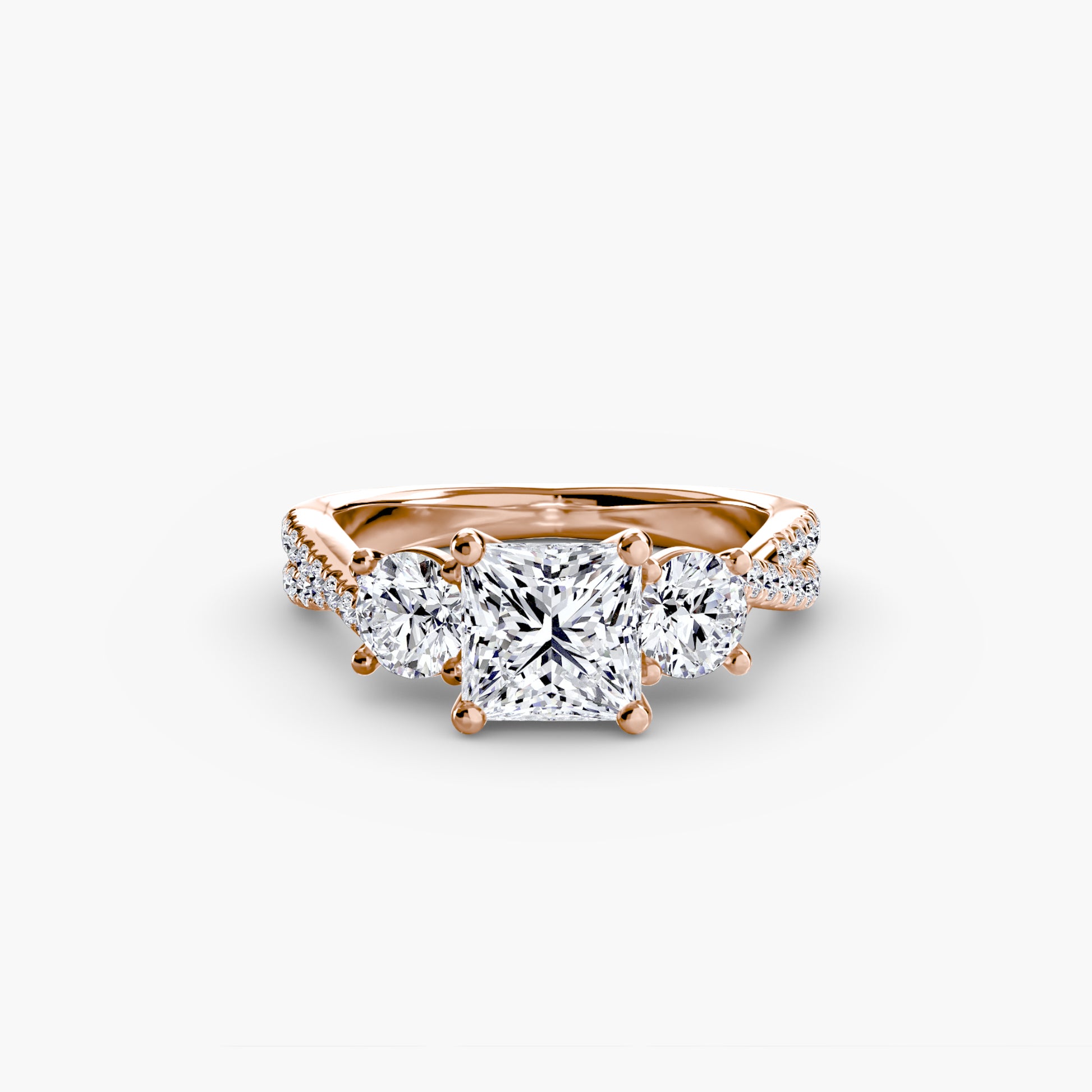 Tres Piedras con Pavé Twisted