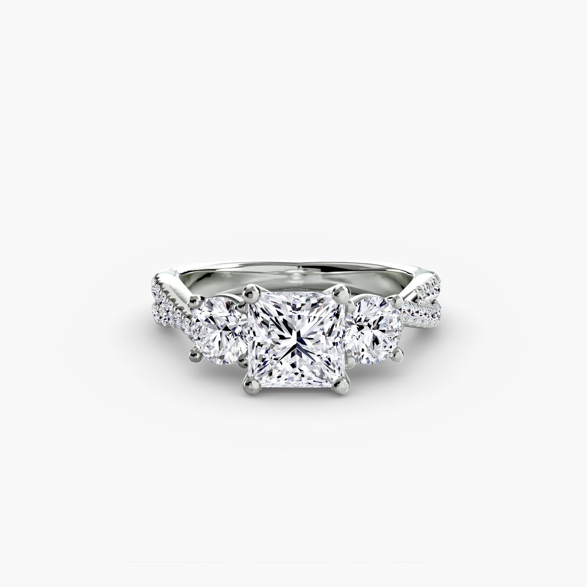 Tres Piedras con Pavé Twisted