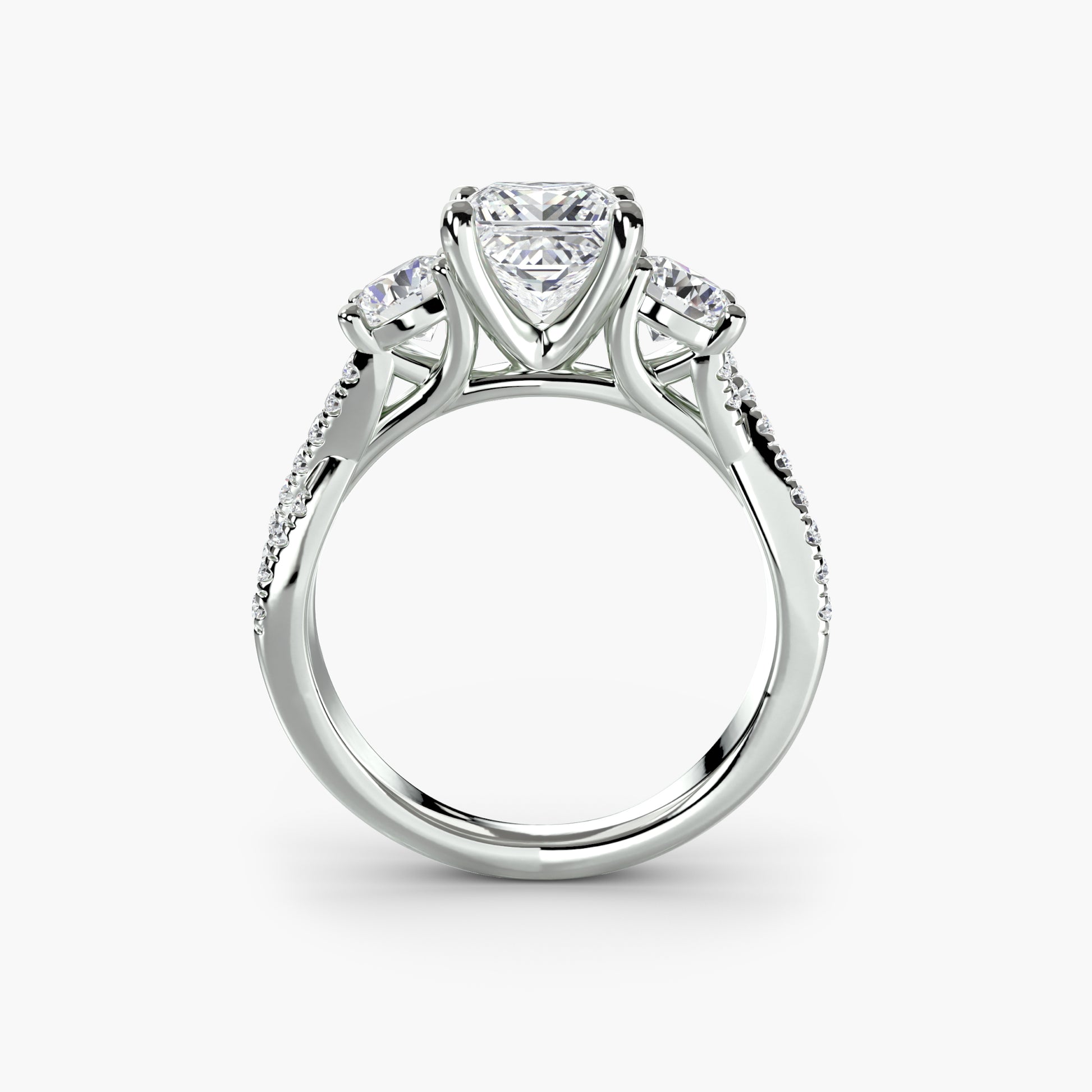 Tres Piedras con Pavé Twisted