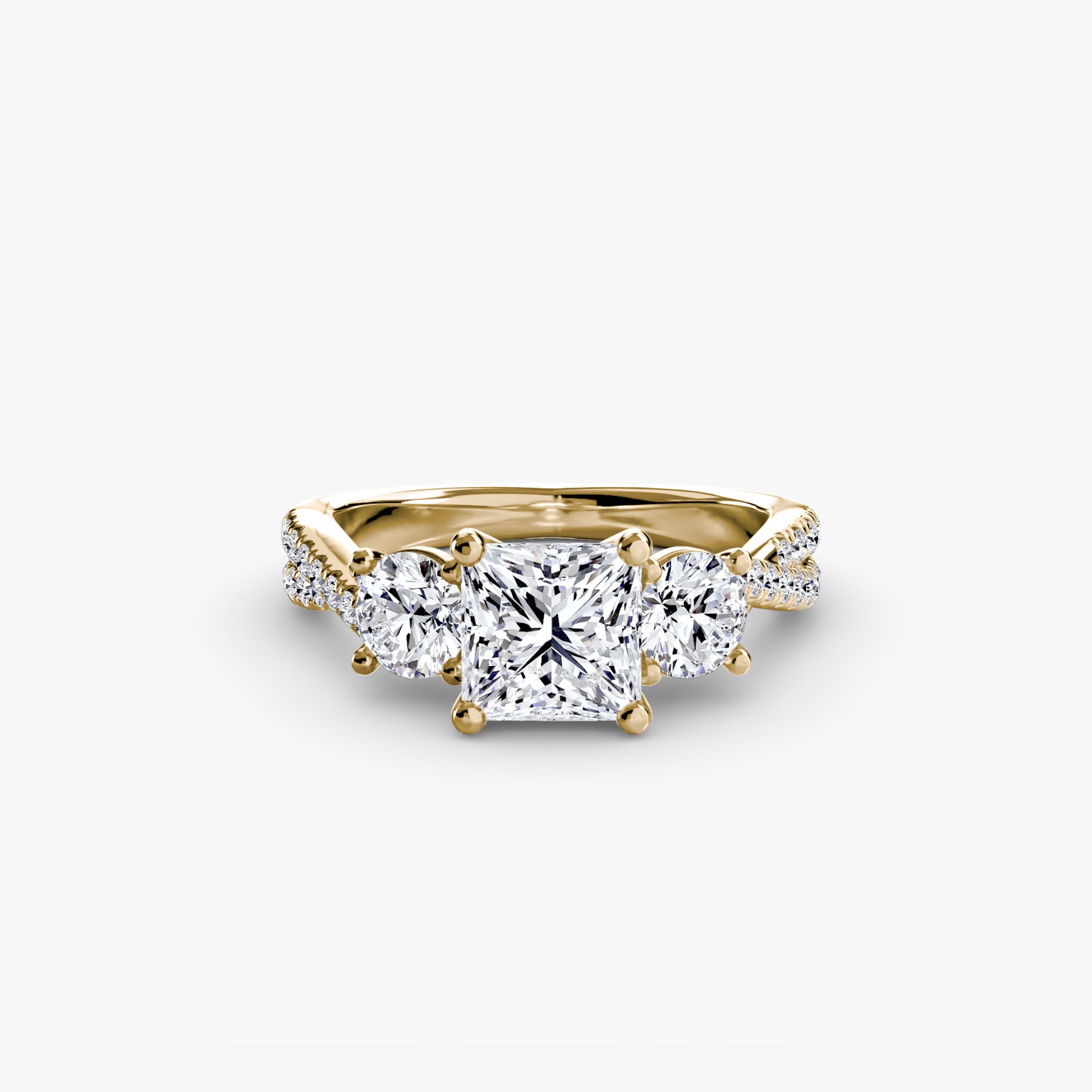 Tres Piedras con Pavé Twisted
