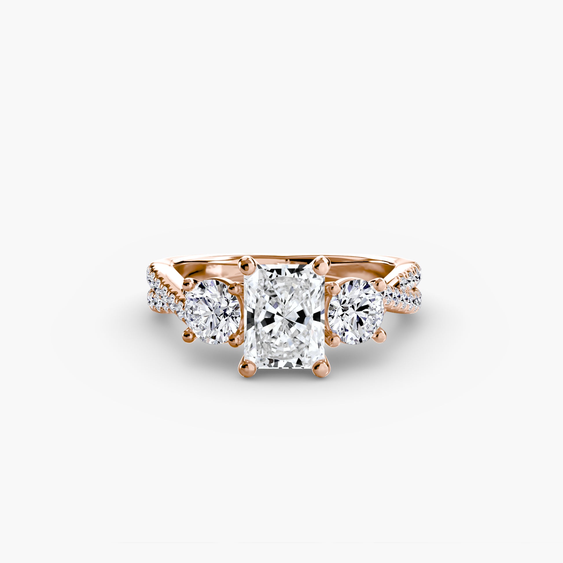 Tres Piedras con Pavé Twisted
