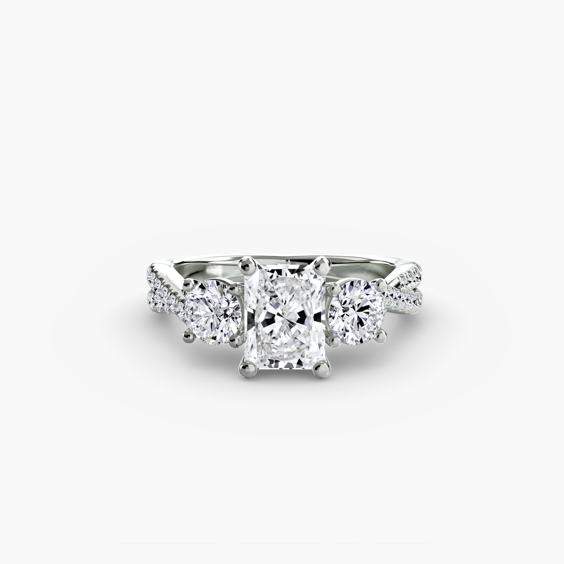 Tres Piedras con Pavé Twisted