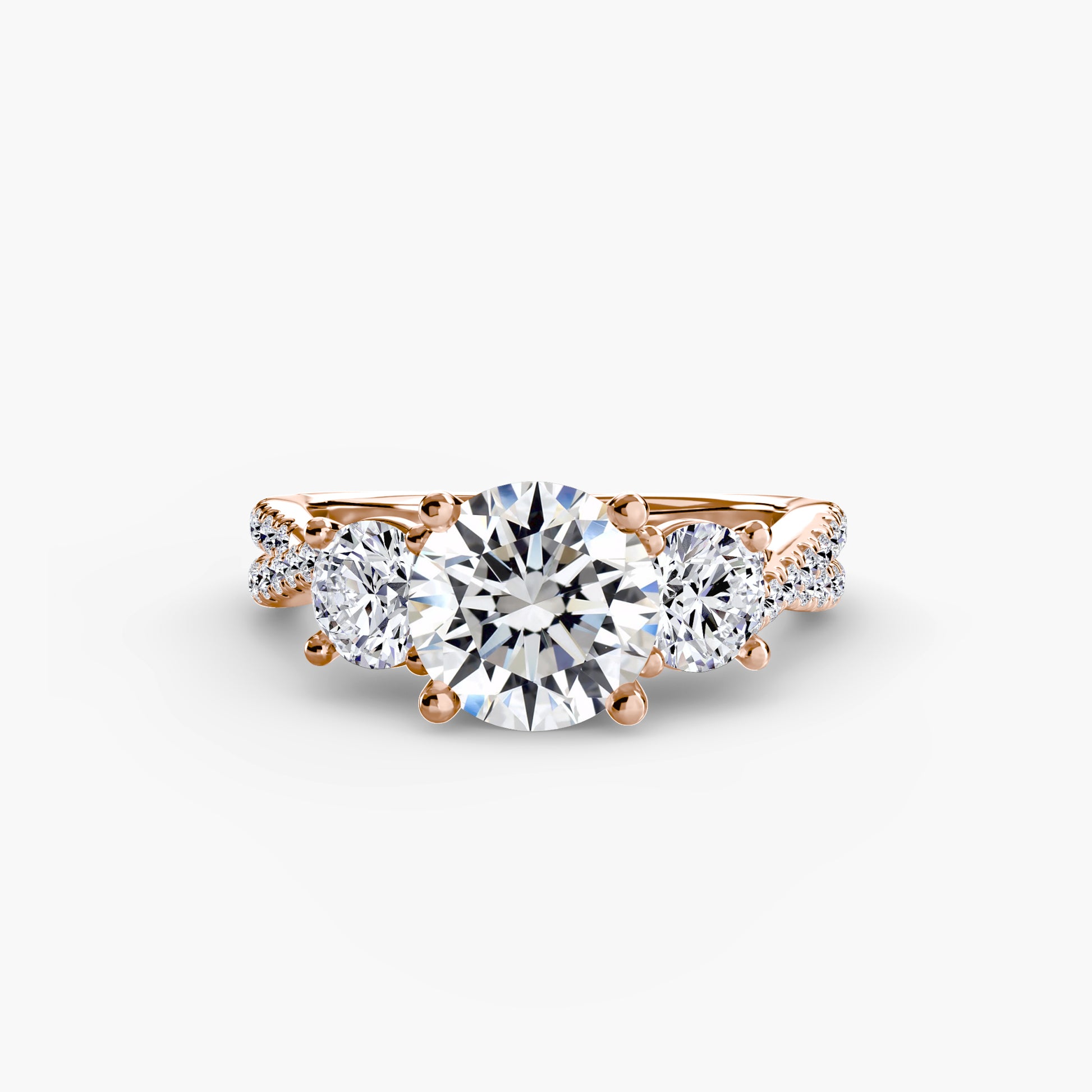 Tres Piedras con Pavé Twisted