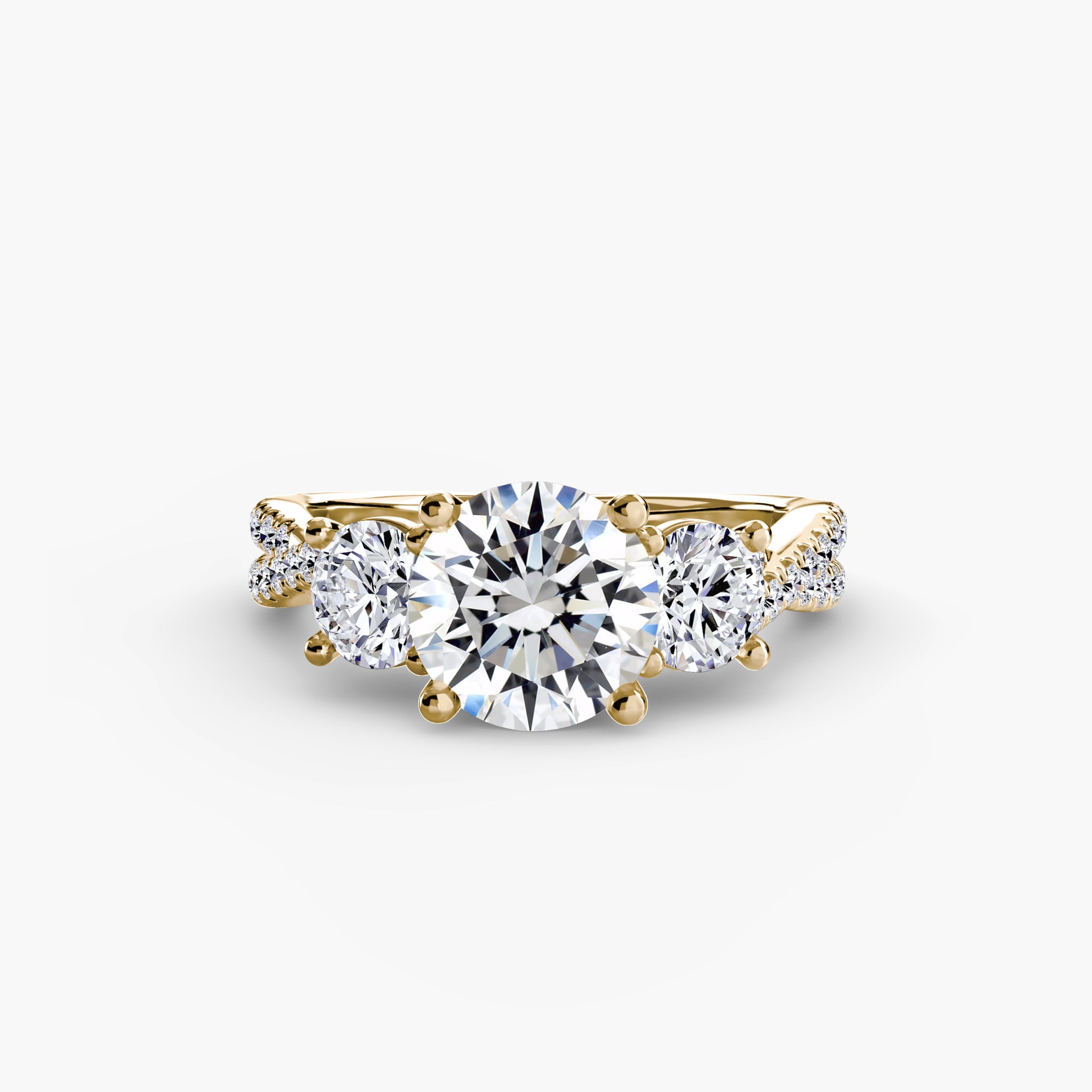 Tres Piedras con Pavé Twisted