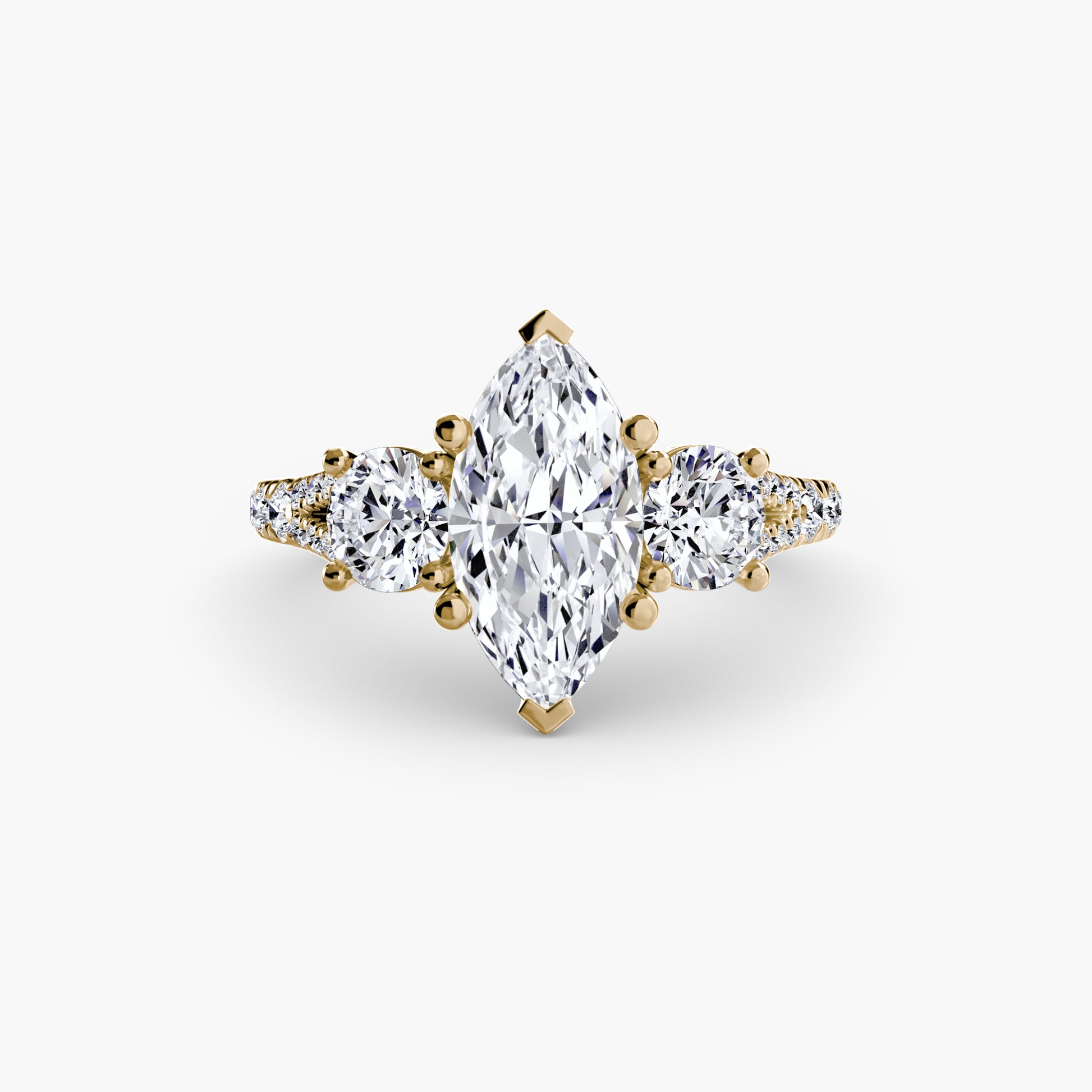 Tres Piedras con Pavé 3