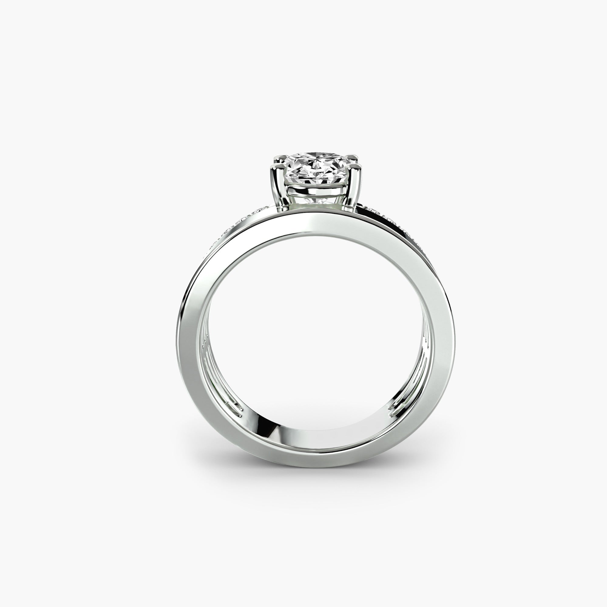 Solitario Banda Ancha Pavé
