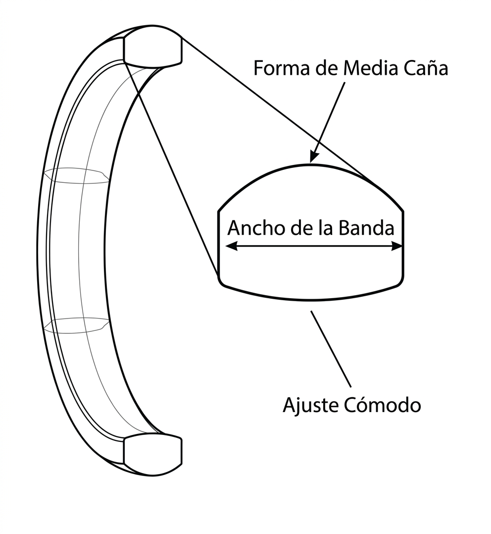ALIANZA DE BODA MEDIA CAÑA ORO 18K