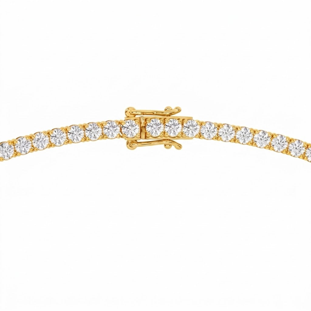 Collar Rivière de Diamantes 3 mm en Oro Amarillo 18K