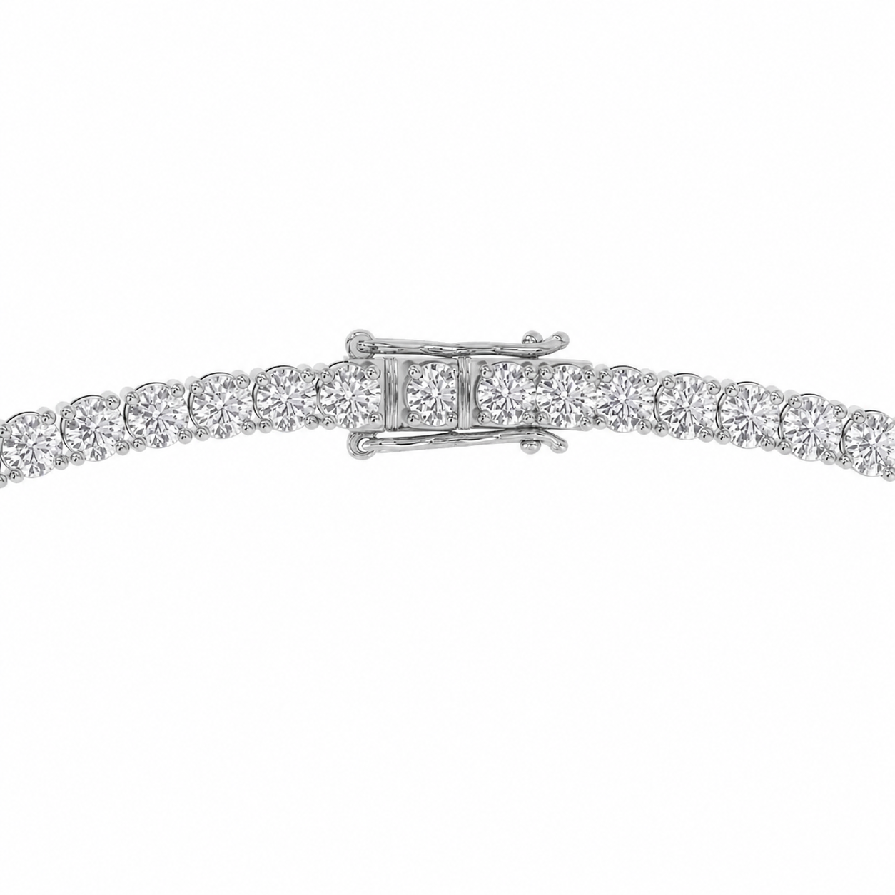 Collar Rivière de Diamantes 4 mm en Oro Blanco 18K