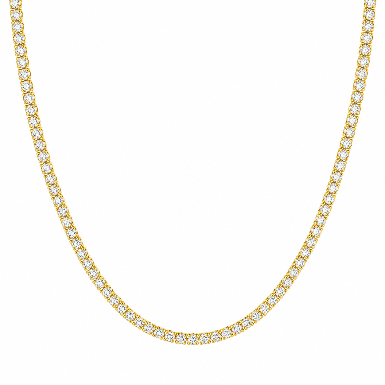 Collar Rivière de Diamantes 4 mm en Oro Amarillo 18K