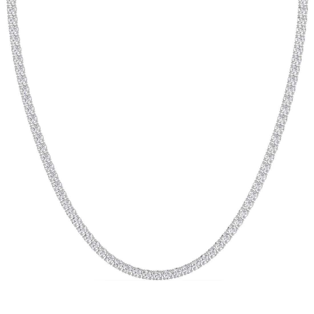 Collar Rivière de Diamantes 4 mm en Oro Blanco 18K