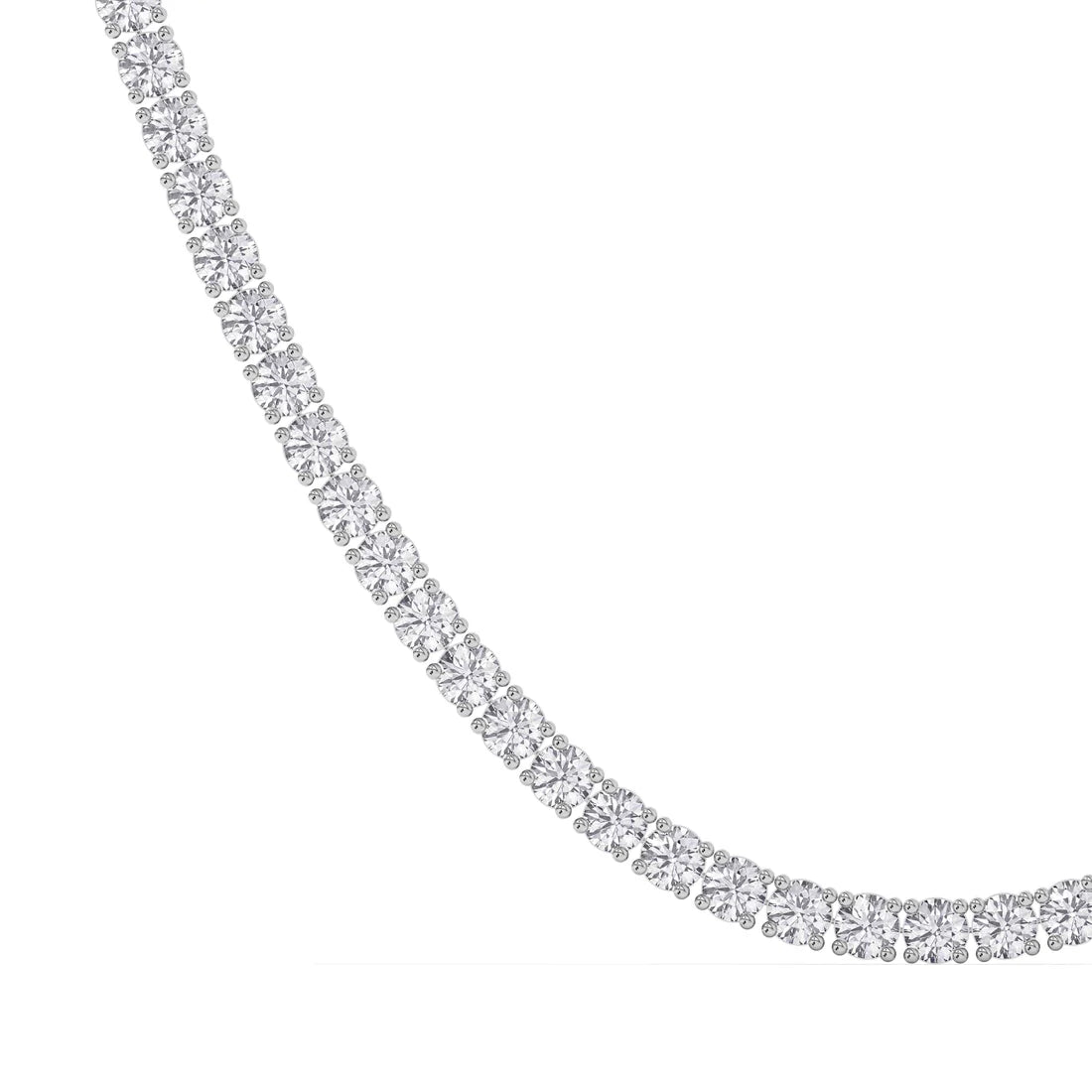 Collar Rivière de Diamantes 4 mm en Oro Blanco 18K