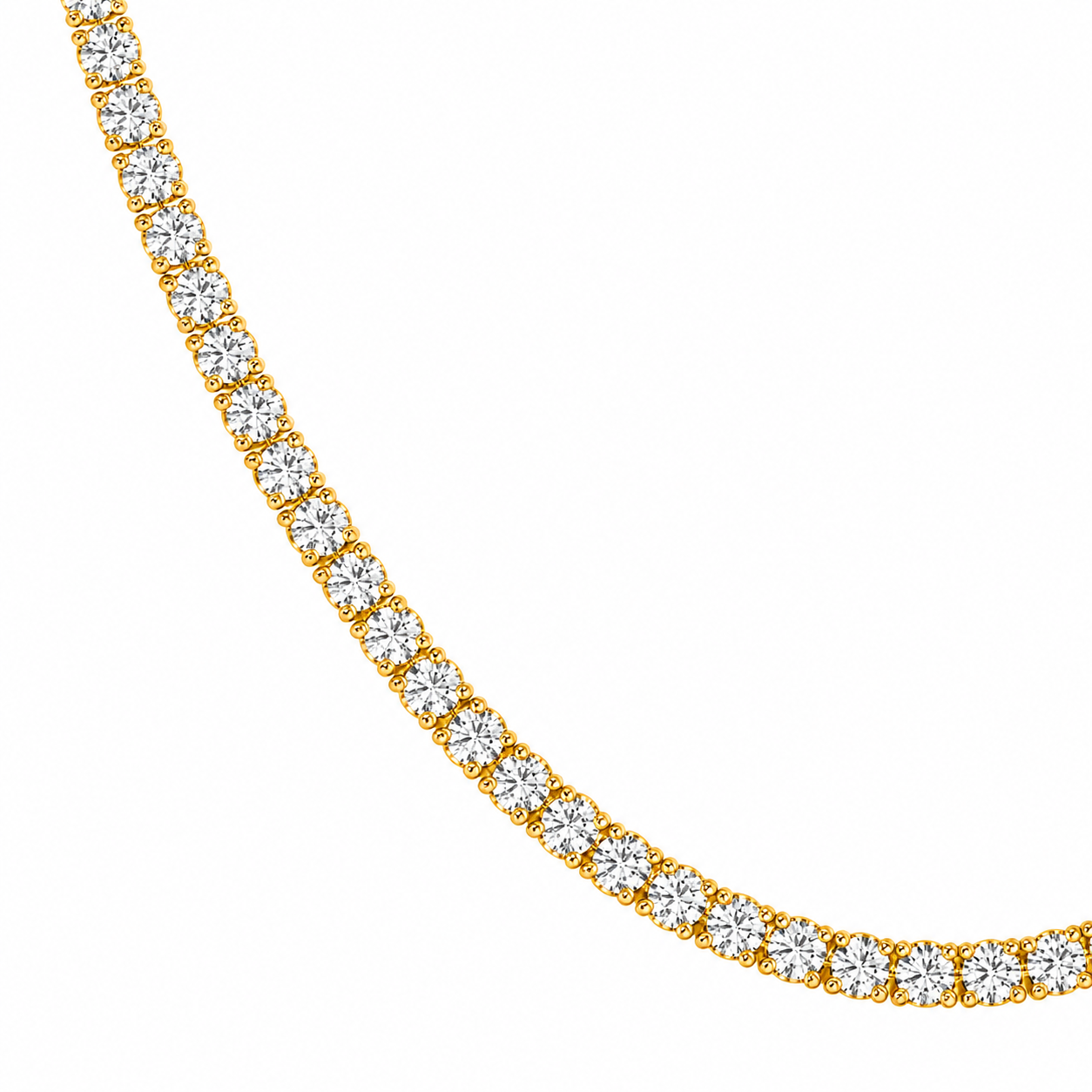Collar Rivière de Diamantes 4 mm en Oro Amarillo 18K
