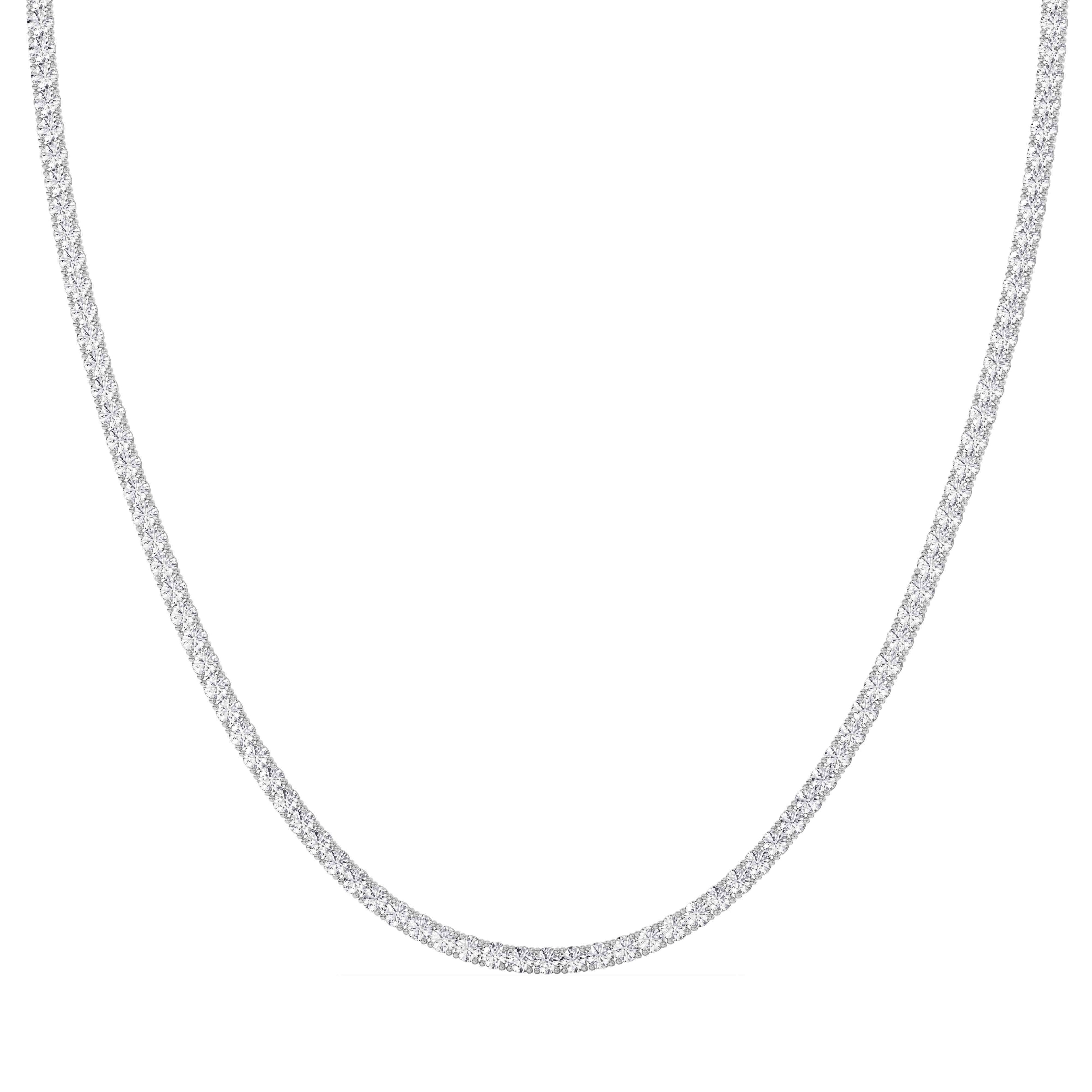 Collar Rivière de Diamantes 3 mm en Oro Blanco 18K